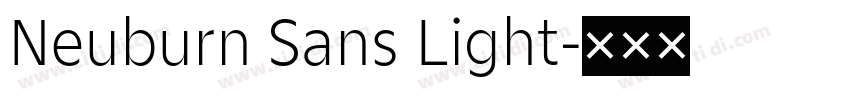Neuburn Sans Light字体转换